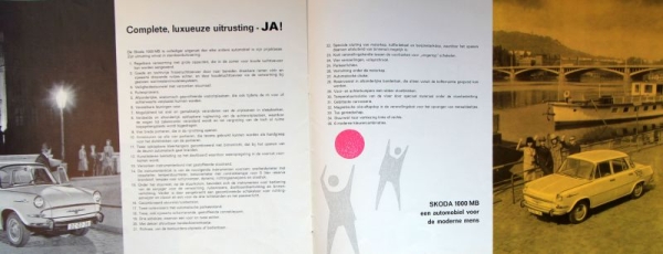 Skoda 1000 MB Modelprogram 1965 Carbrochure (6735)
